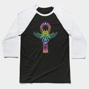 Egyptian Ankh with Scarab Baseball T-Shirt